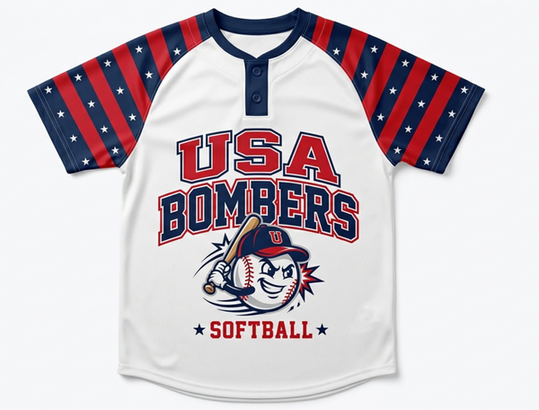 Custom 2-Button Short Sleeve Fastpitch Jersey