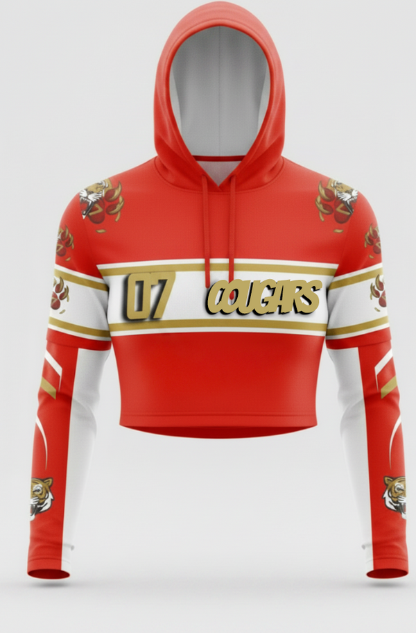 Cougars Women's Long Sleeve Crop Hoodie
